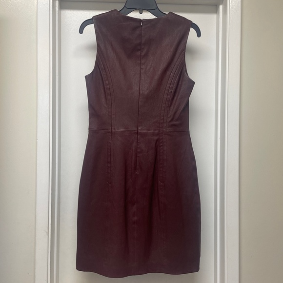 THEORY BURGUNDY LAMB LEATHER FRAYLAN DRESS ZIPPERS EUC - Picture 13 of 14